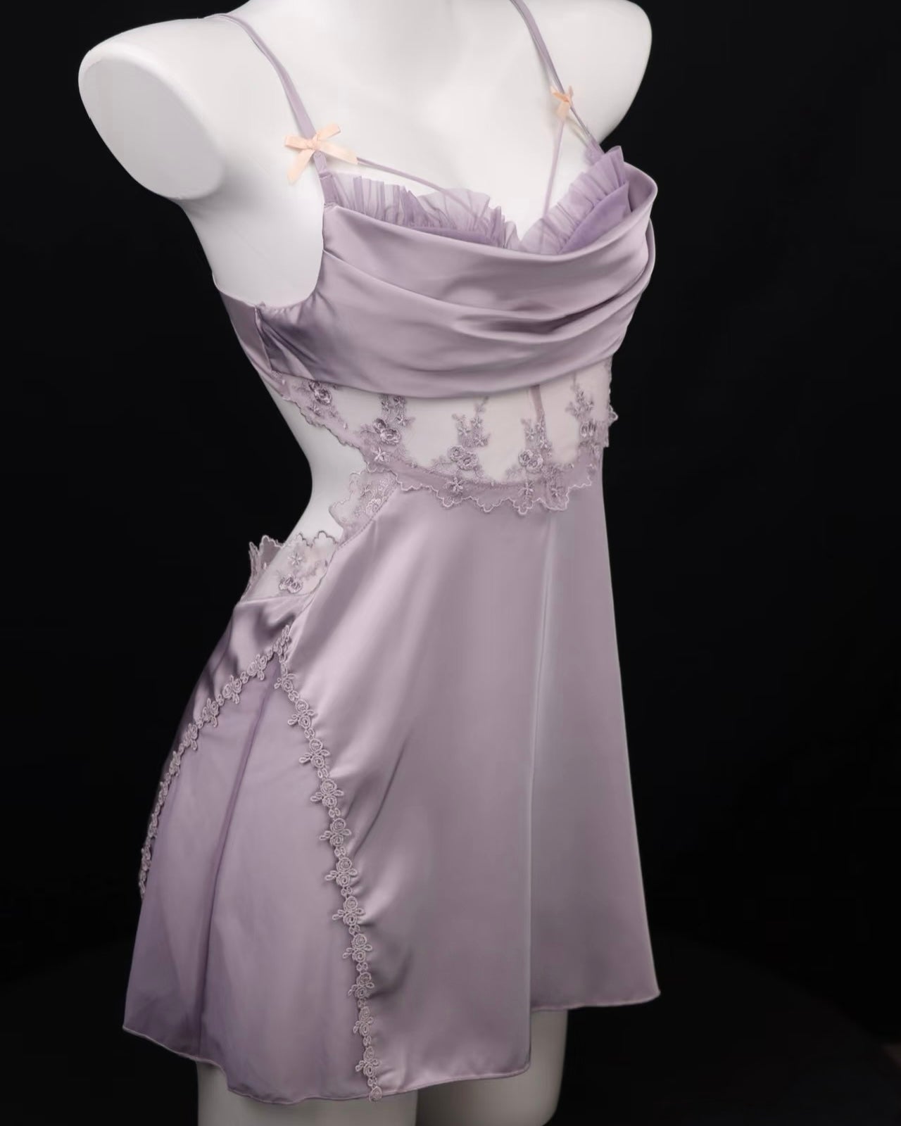 Vivica Lace Nightie in Purple
