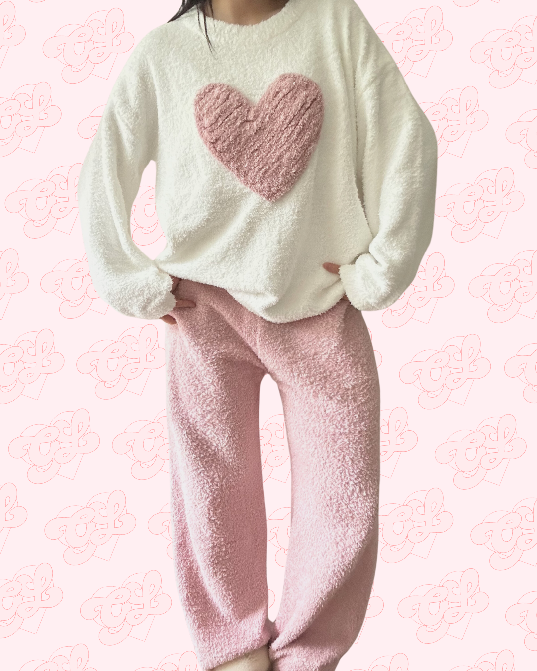 Fluffy 2 Piece Pajama Set