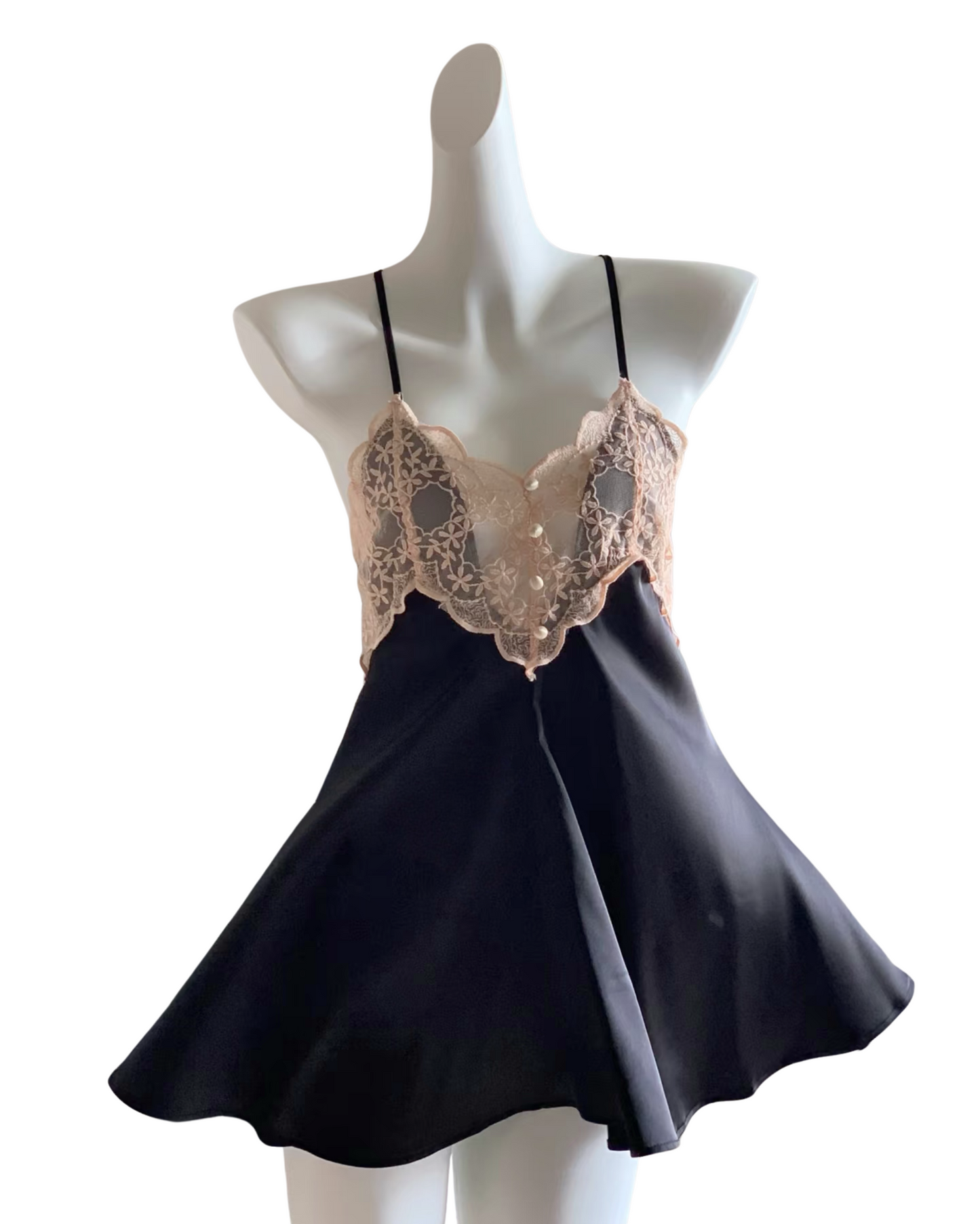 Bethany Lace Nightie in Black