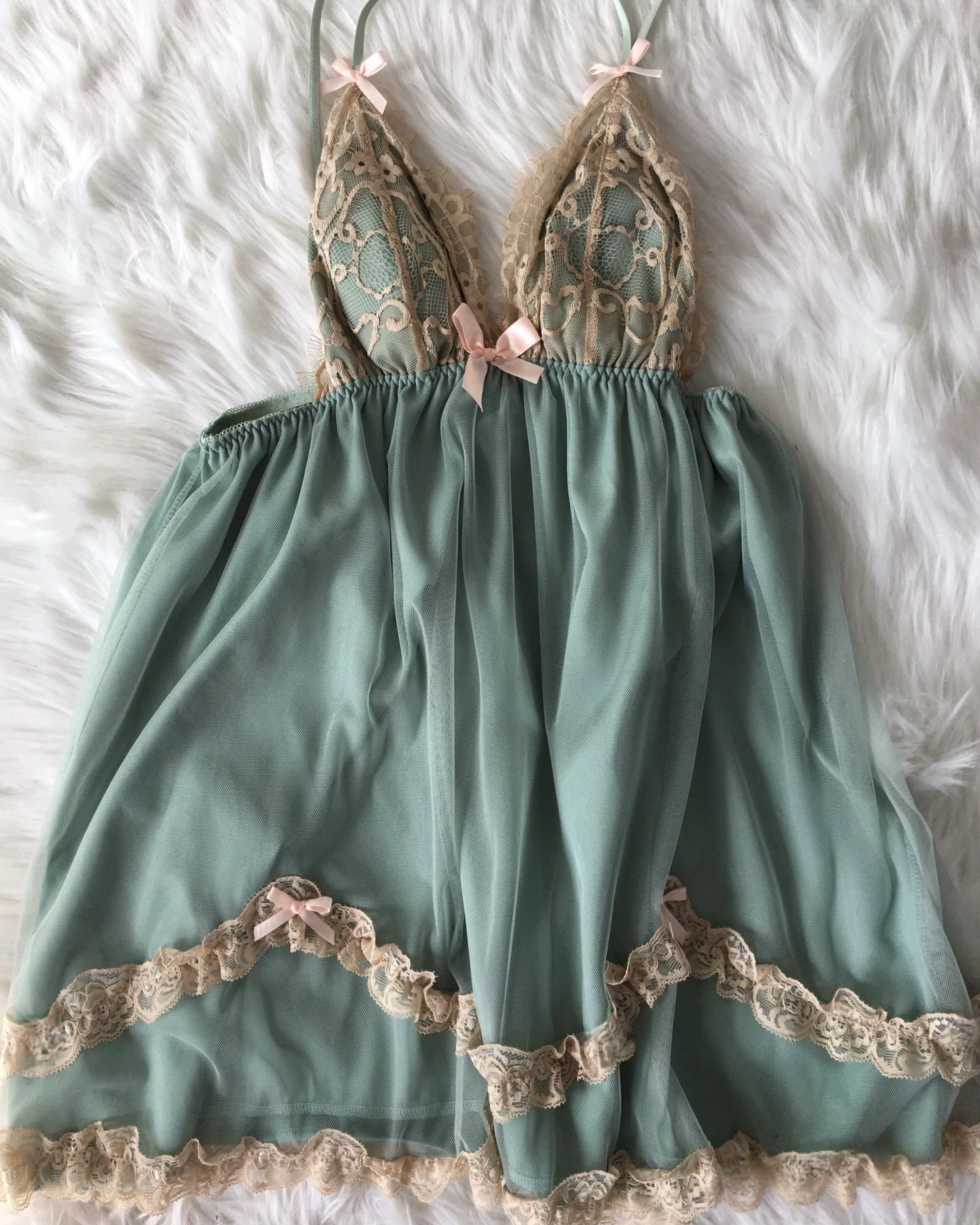 Fairy Princess Chiffon Nightie in Green