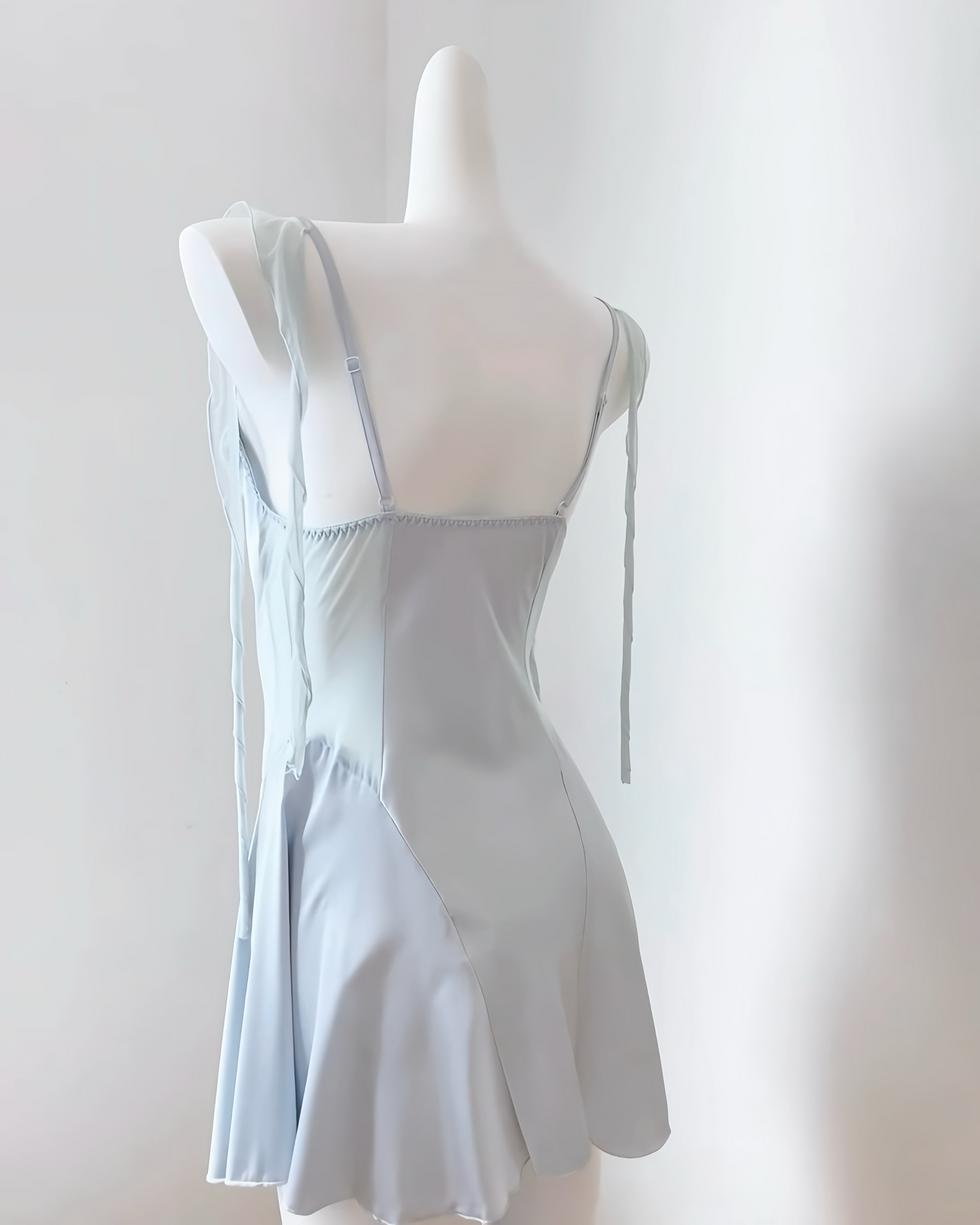 Freya Satin Nightie in Blue