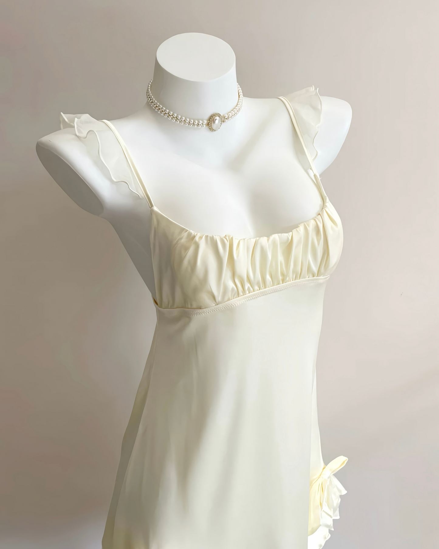 Emmie Satin Nightie in Yellow