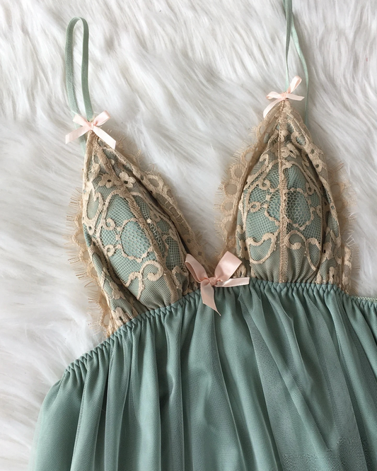 Fairy Princess Chiffon Nightie in Green