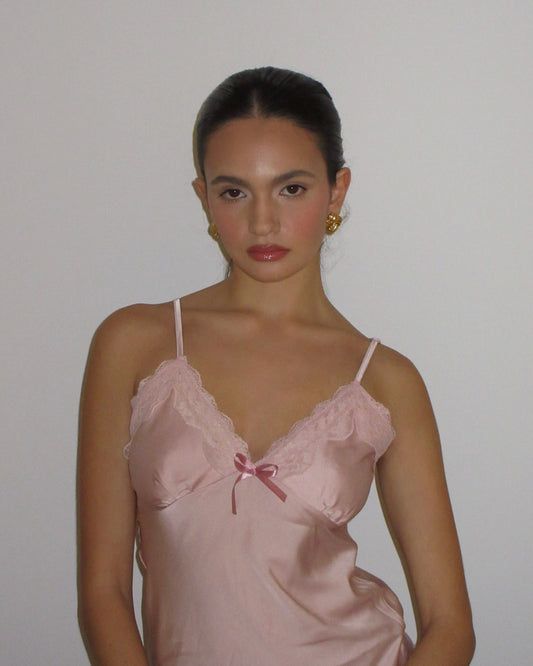 Lisette Satin Nightie in Pink