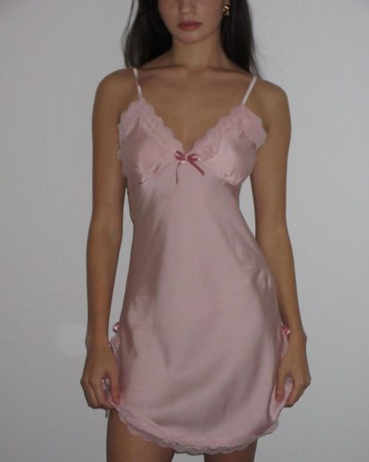 Lisette Satin Nightie in Pink