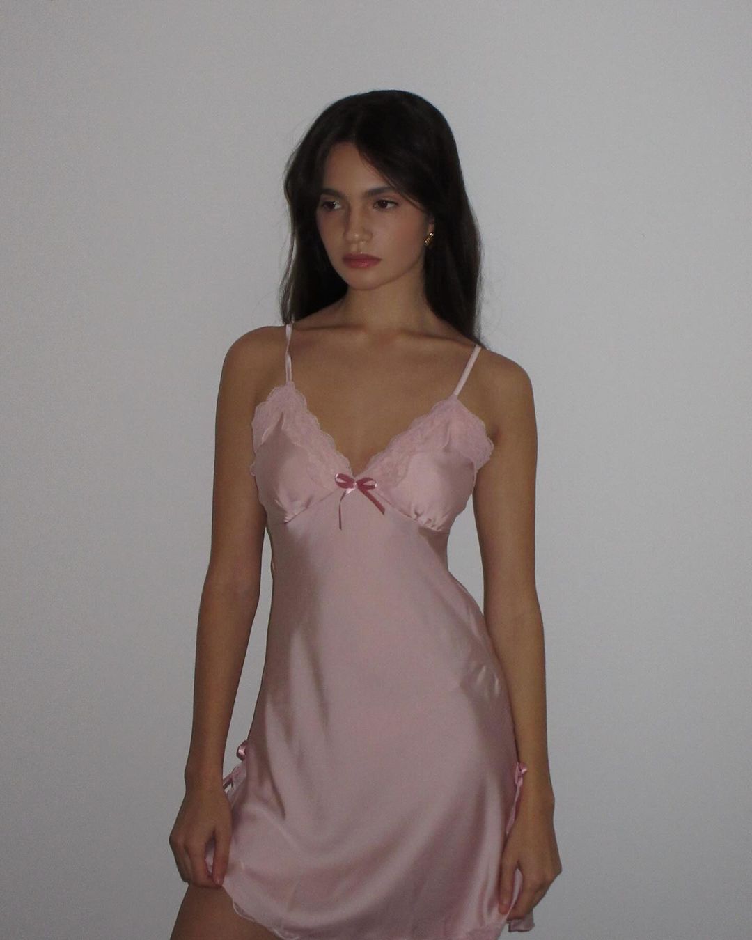 Lisette Satin Nightie in Pink