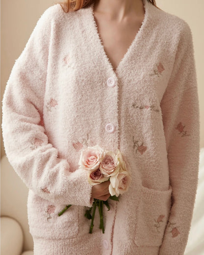 Fluffy 3-Piece Pajama Set