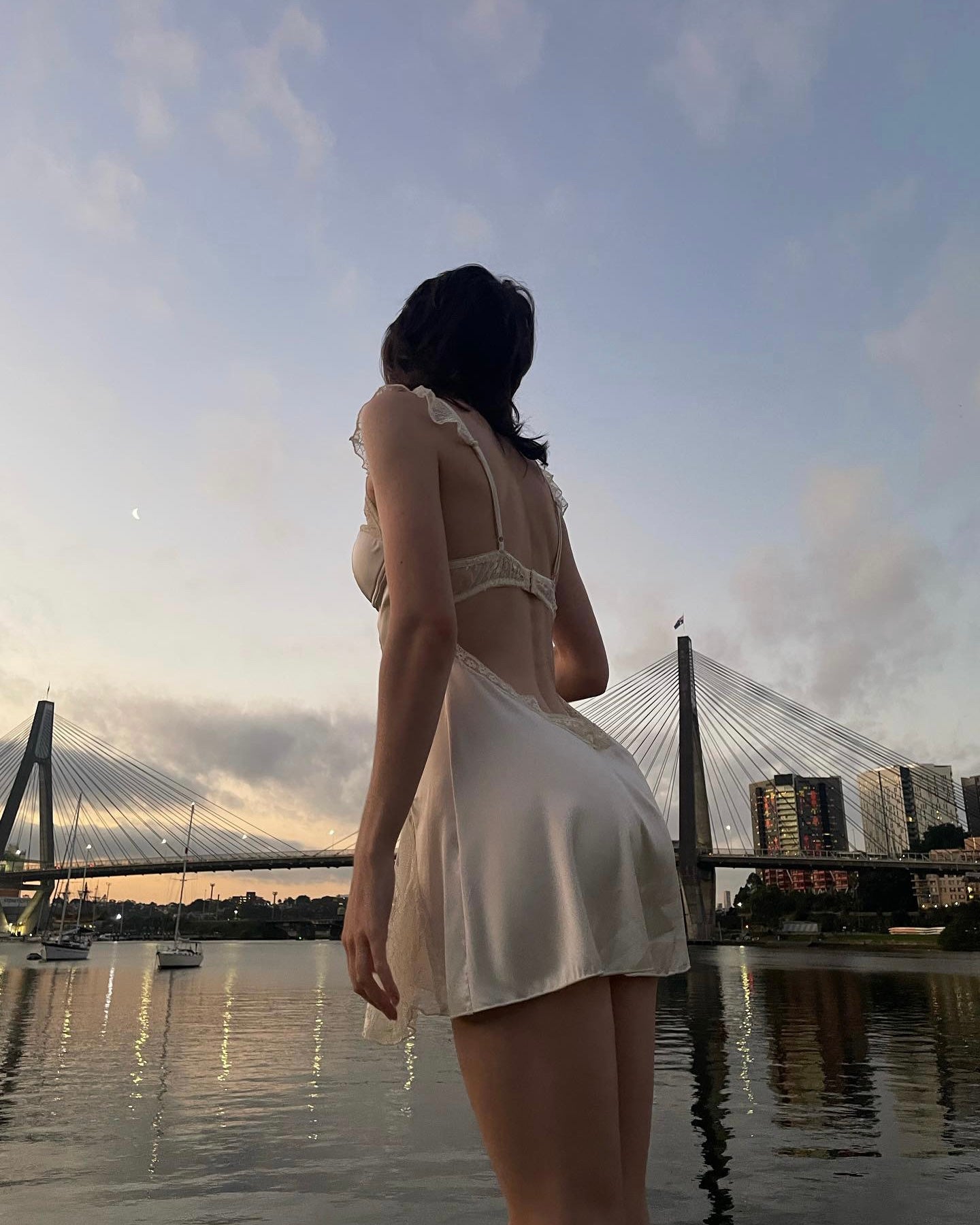 Juliet Satin Nightie in Ivory