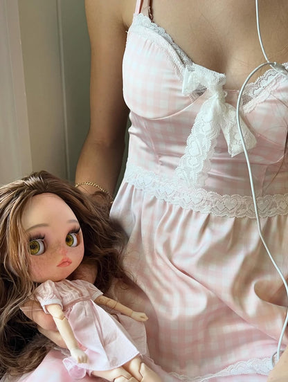 Lovelyn Satin Nightie Pink