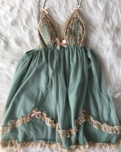 Fairy Princess Chiffon Nightie in Green