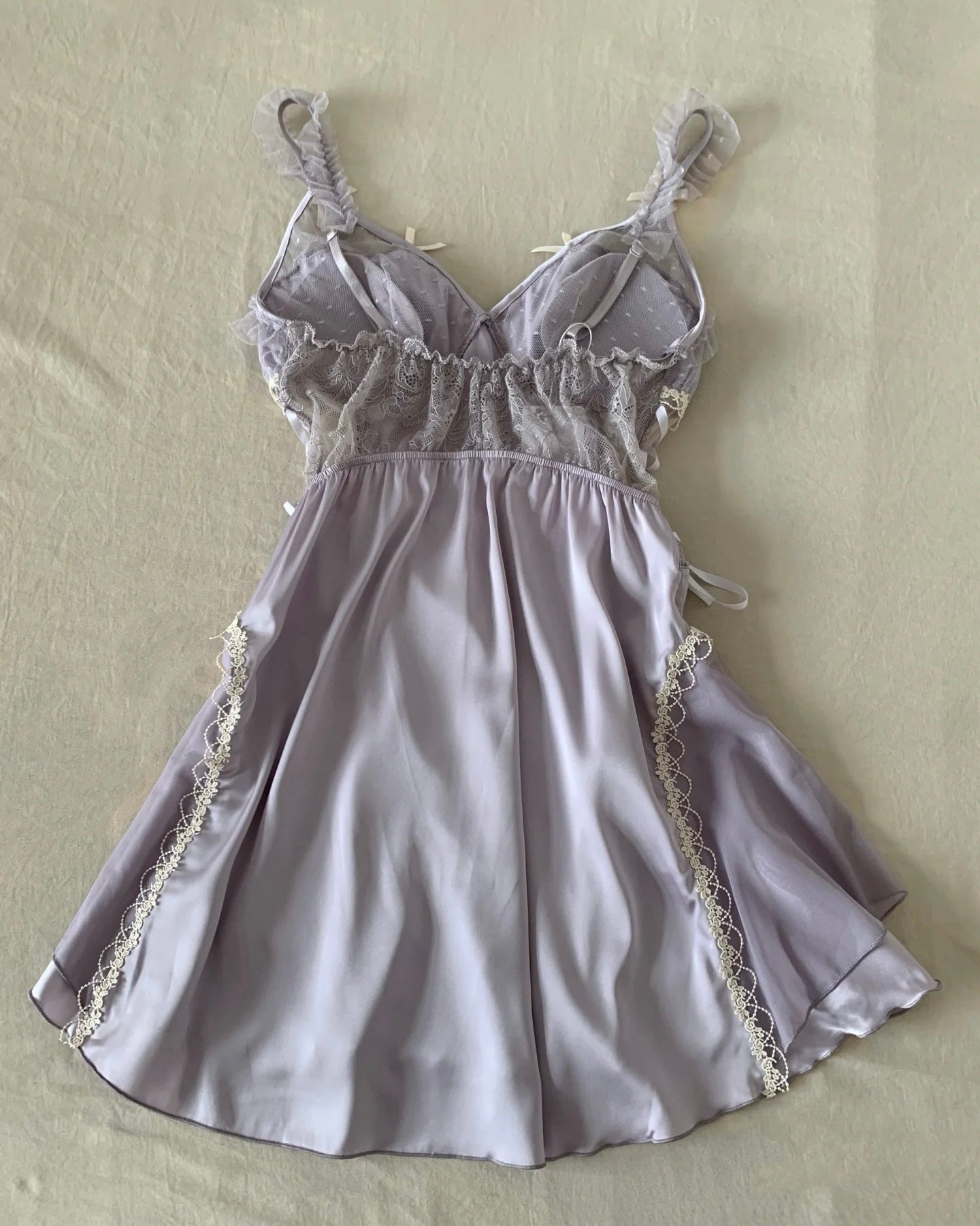 Maisie Satin Nightie in Purple – Giulietta Lounge