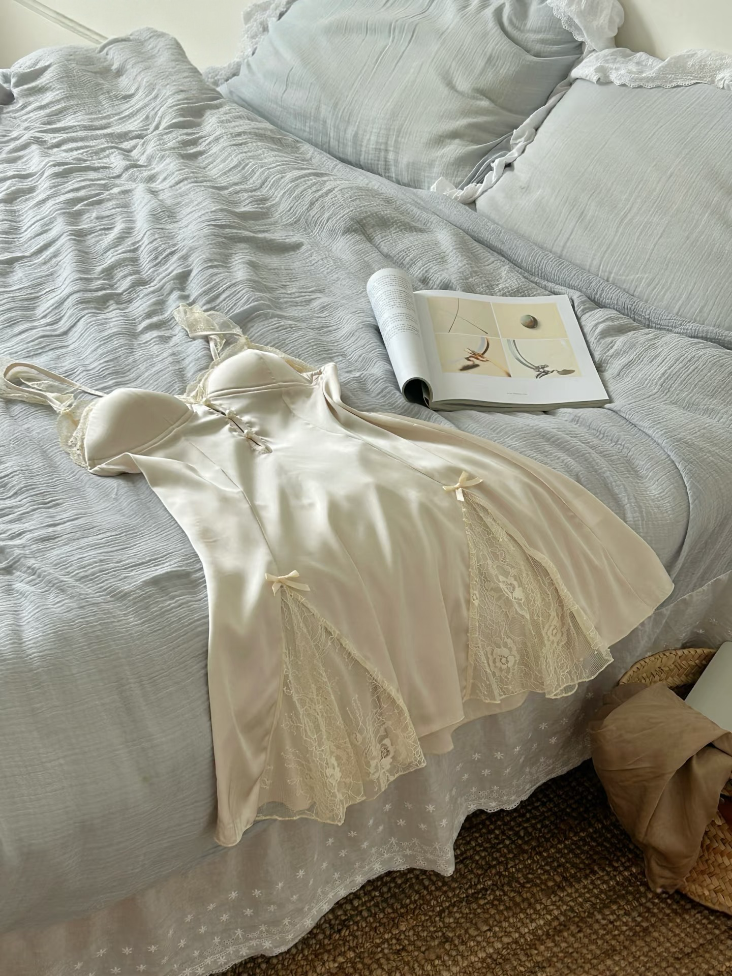 Juliet Satin Nightie Ivory