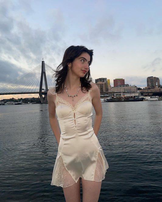 Juliet Satin Nightie in Ivory