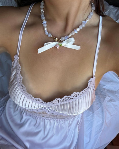Daizy Satin Nightie in Baby Purple