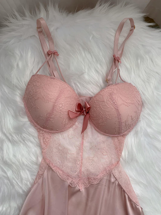 Blossom Corset Nightie Pink