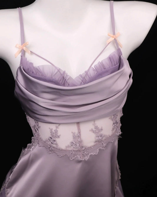 Vivica Lace Nightie in Purple