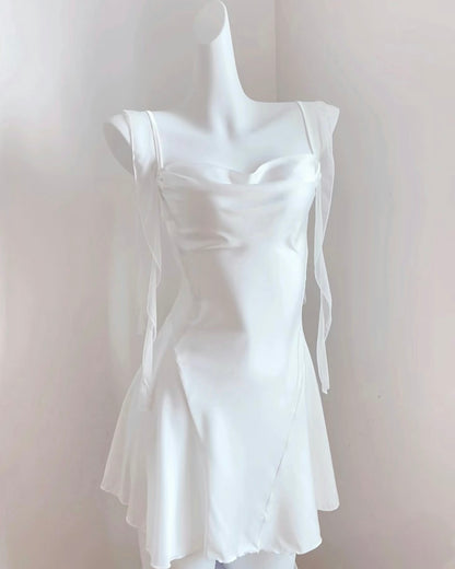 Freya Satin Nightie in White