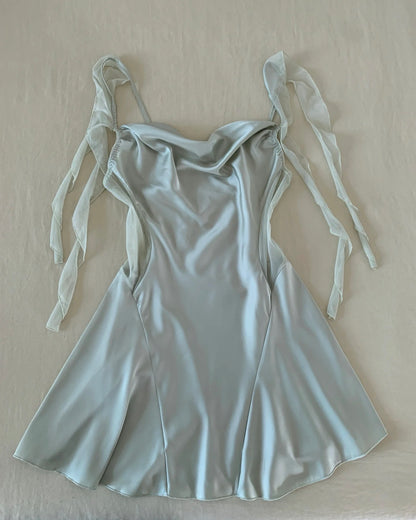Freya Satin Nightie in Green