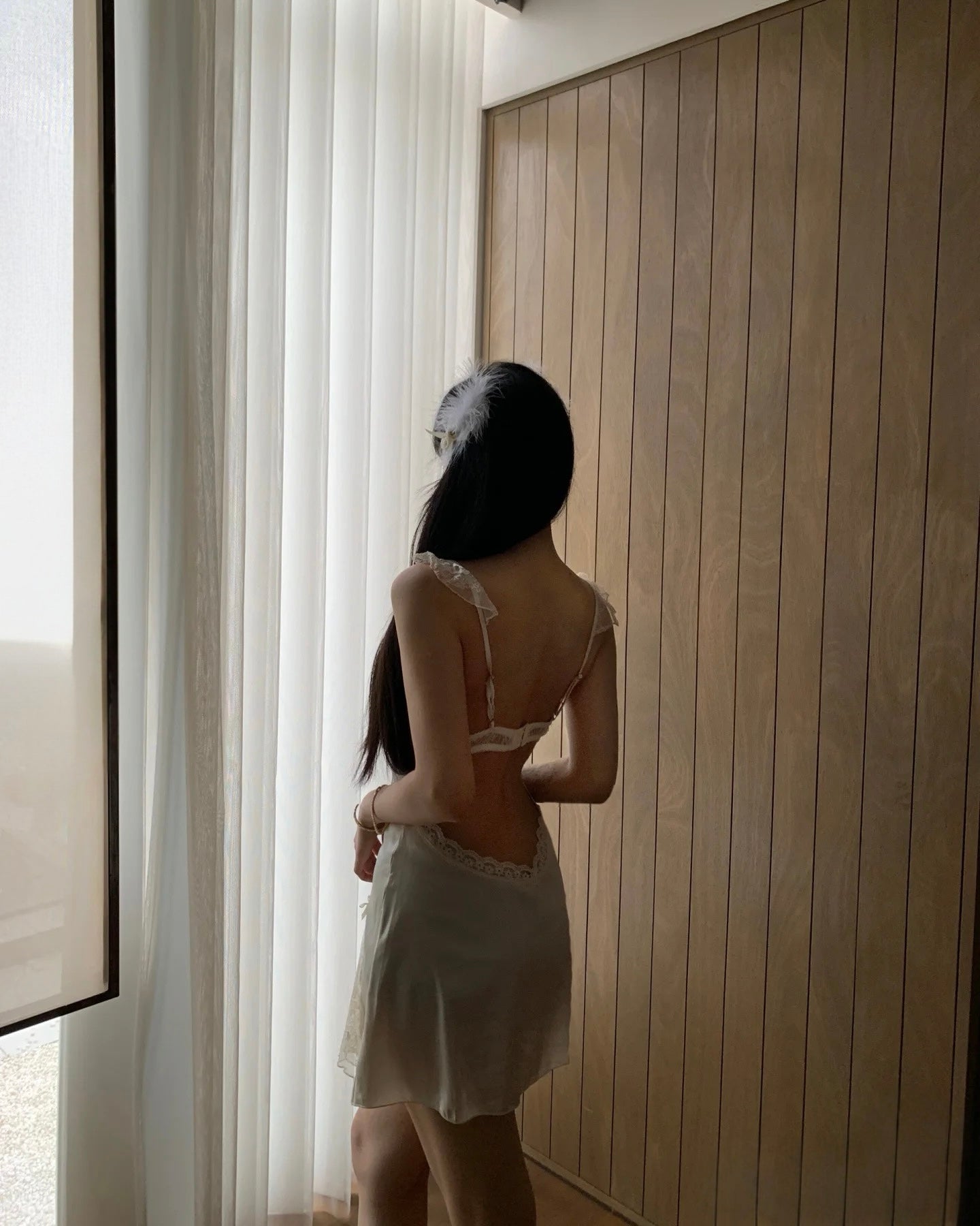 Juliet Satin Nightie in Ivory