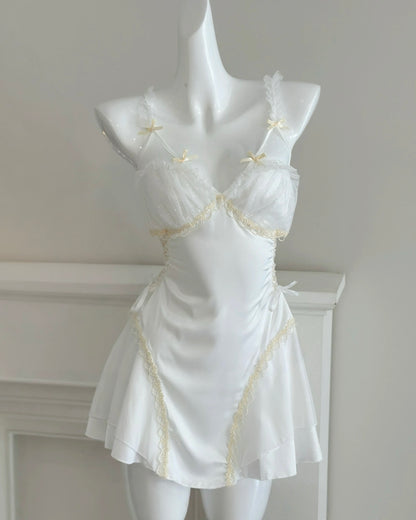Maisie Satin Nightie in White
