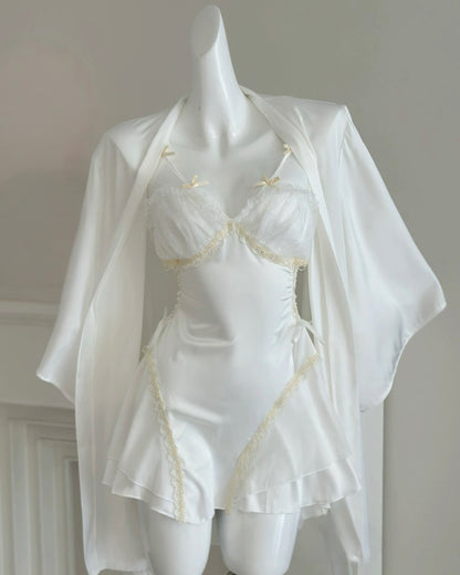 Maisie Satin Nightie in White