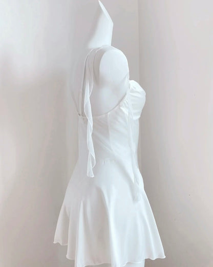 Freya Satin Nightie in White