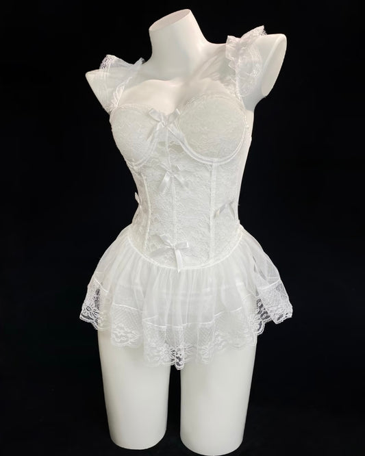 Madison Ballerina Corset in White