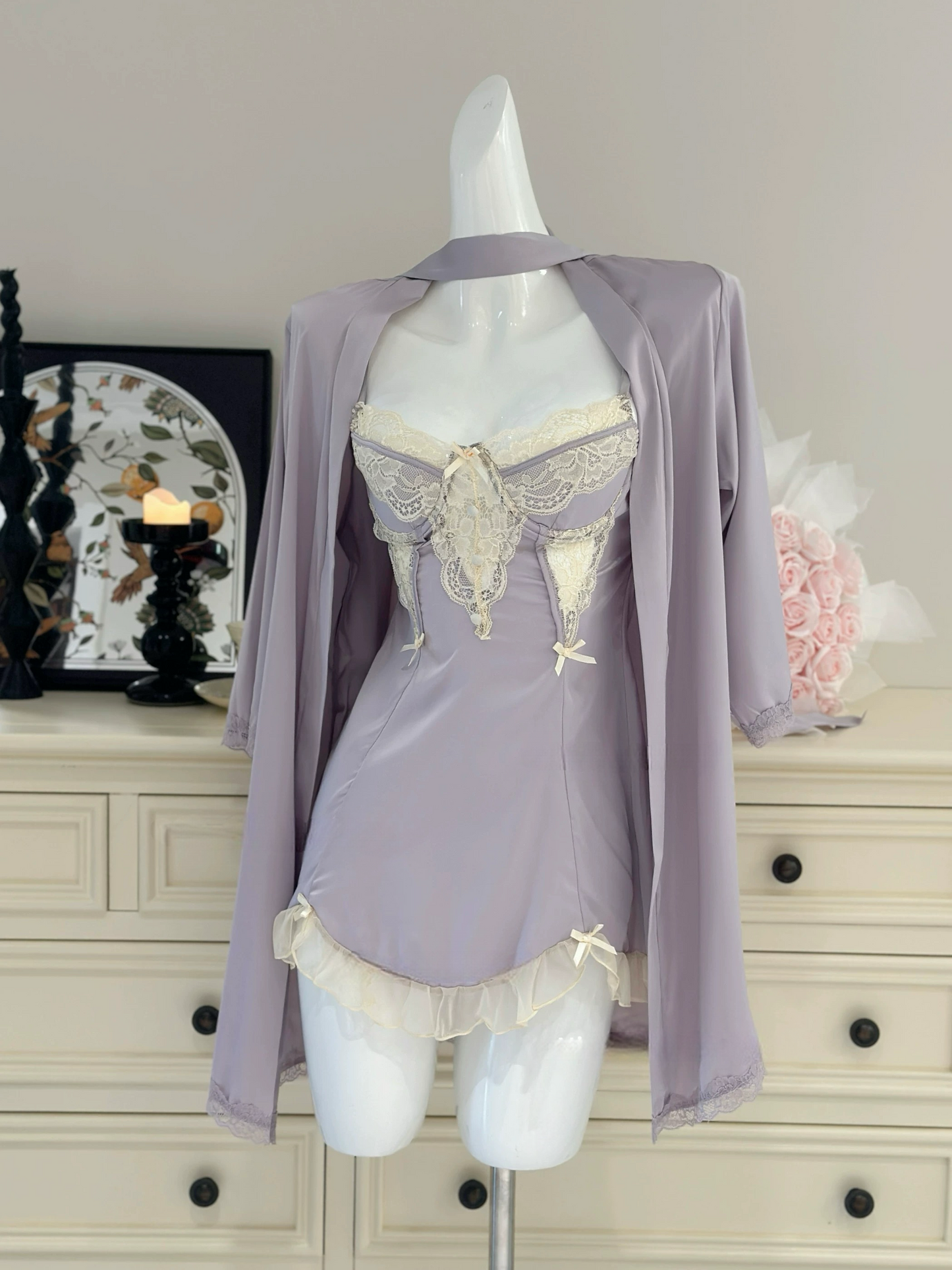 Angelique Underwire Nightie in Purple