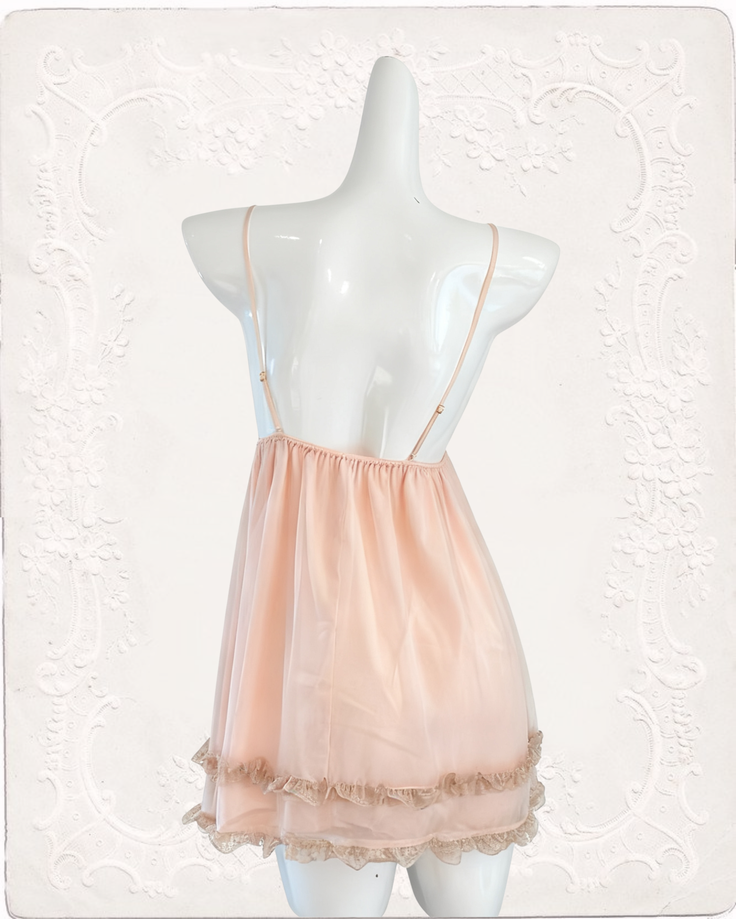 Fairy Princess Chiffon Nightie in Peach