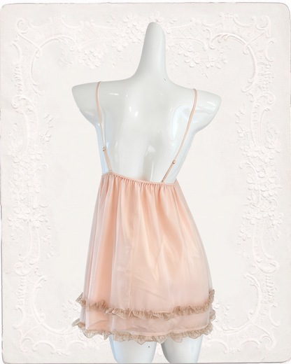 Fairy Princess Chiffon Nightie in Peach