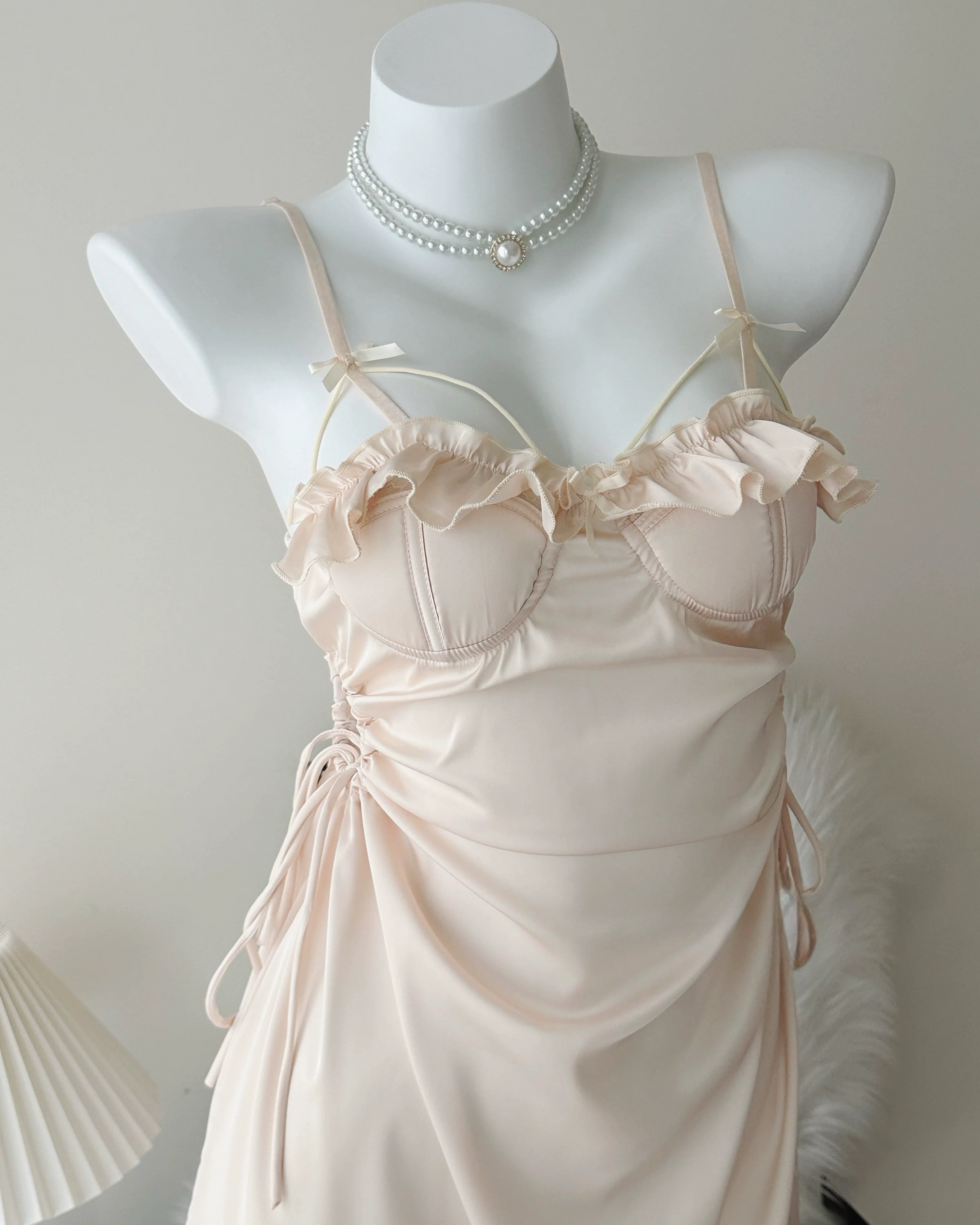 Annalise Cutout Nightie in Champagne Pink