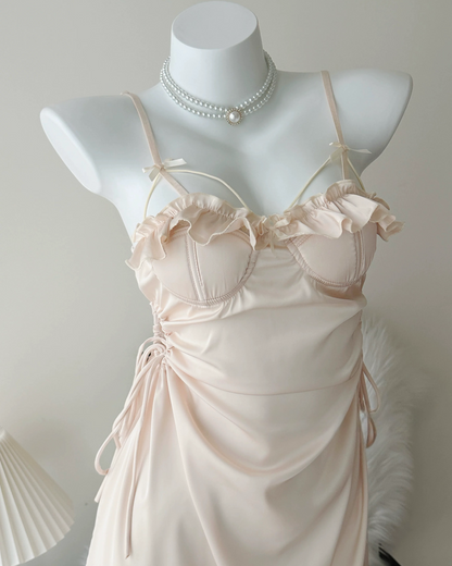 Annalise Cutout Nightie in Champagne Pink
