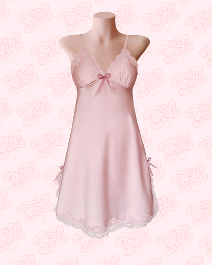 Lisette Satin Nightie in Pink