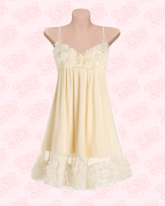 Rosie Chiffon Nightie in Yellow