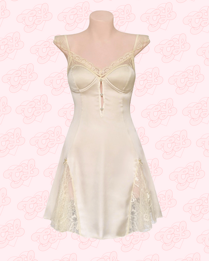 Juliet Satin Nightie in Ivory