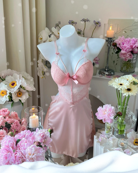Blossom Corset Nightie in Pink