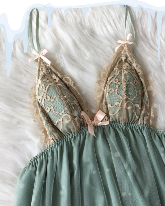 Fairy Princess Chiffon Nightie in Green