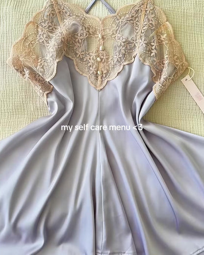 Bethany Lace Nightie in Purple