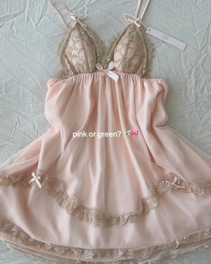 Fairy Princess Chiffon Nightie in Peach