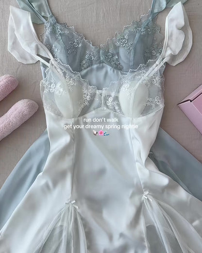 Layla Satin Nightie in White