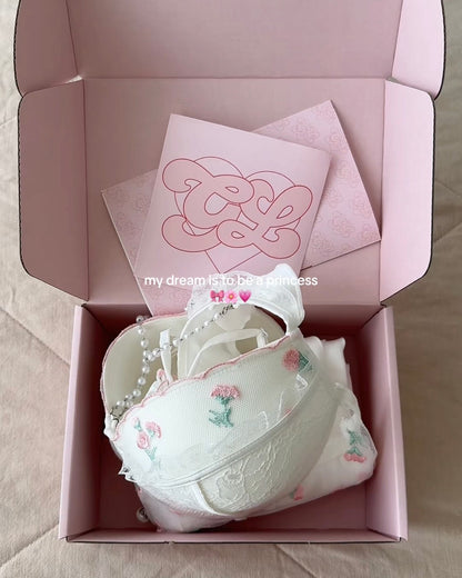 Lainey Embroidered Corset Nightie in White