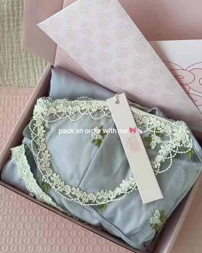 Odette Floral Embroidery Nightie Purple