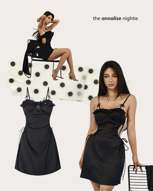 NEW Annalise Cutout Nightie in Black